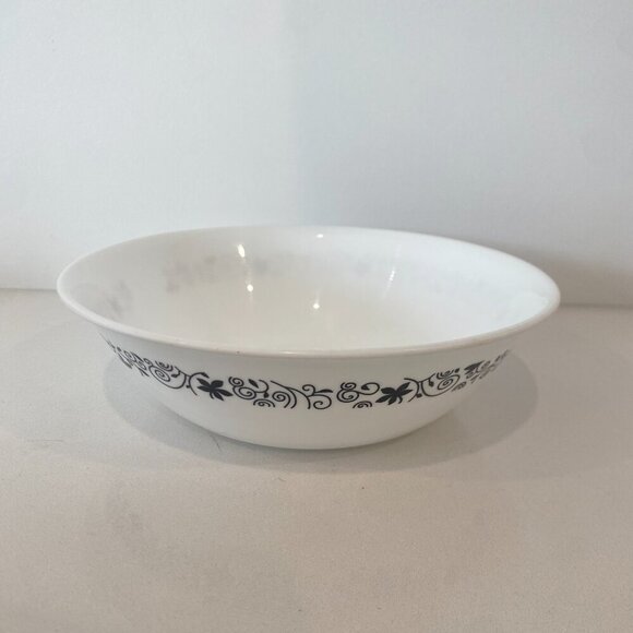 Vintage Corning Ware Corelle Black Winding Gate Pattern Vegetable Serving Dish - Picture 2 of 10